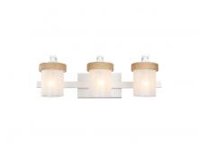  1048-BA3 NWT-CS - Chatham 3-Light Vanity Light in Natural White with Clear Sandblasted Glass